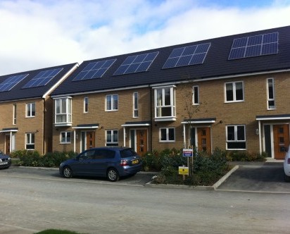 hbs new energies new build solar pv solar pv for new build houses Solar panels for new build housing case studies Barratt Homes Victoria walk Isle of Wight