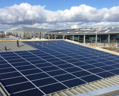 hbs new-energies-public sector solar PV solar panel installations-solar for-public-sector-local authorities white water centre cardiff-city council PV scheme case studies 1