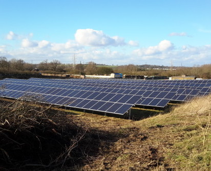 HBS new energies solar for commercial ground mount solar panel installation Anglian Water Services case studies2