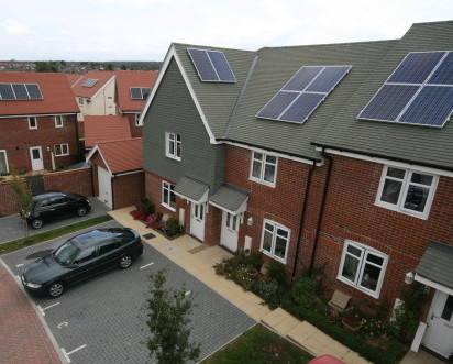 hbs new energies solar for new homes new build solar pv solar pv for new build houses Solar panels for new build housing case studies Bovis Windmill View1