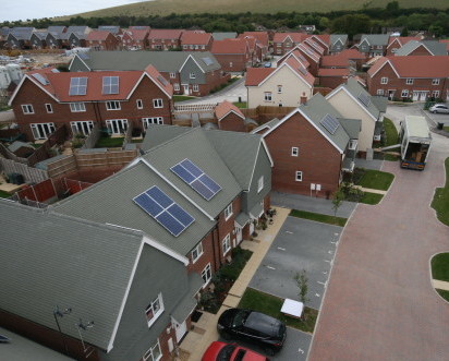 hbs new energies solar for new homes new build solar pv solar pv for new build houses Solar panels for new build housing case studies Bovis Windmill View3